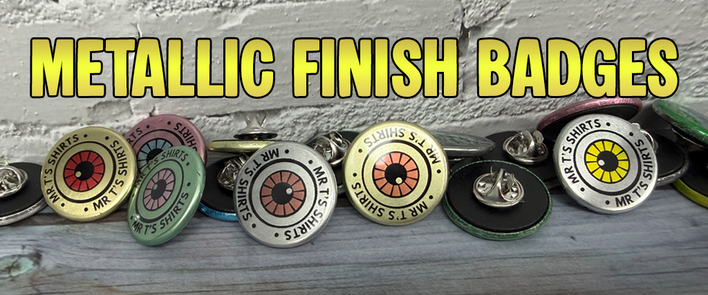 metallic badges
