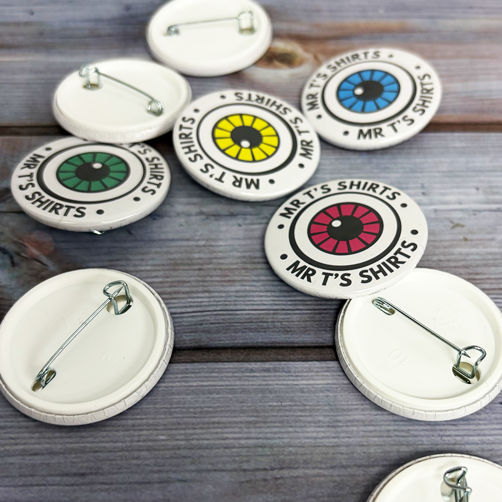 38mm plastic custom badges