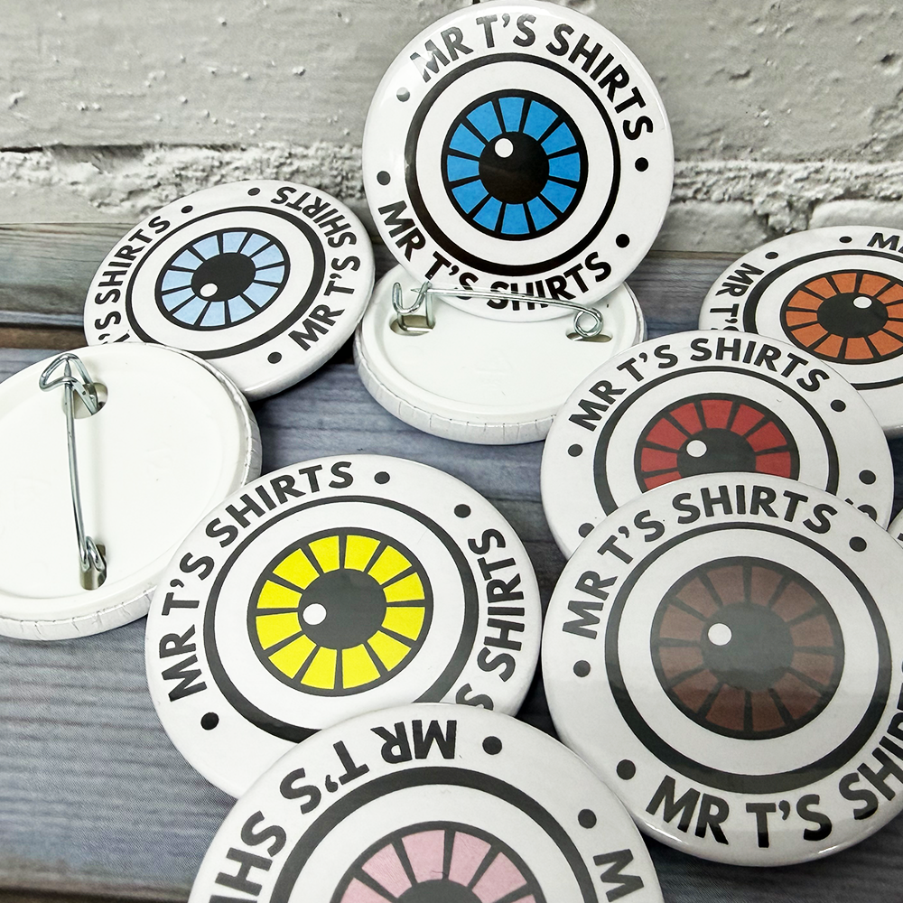 38mm plastic custom badges