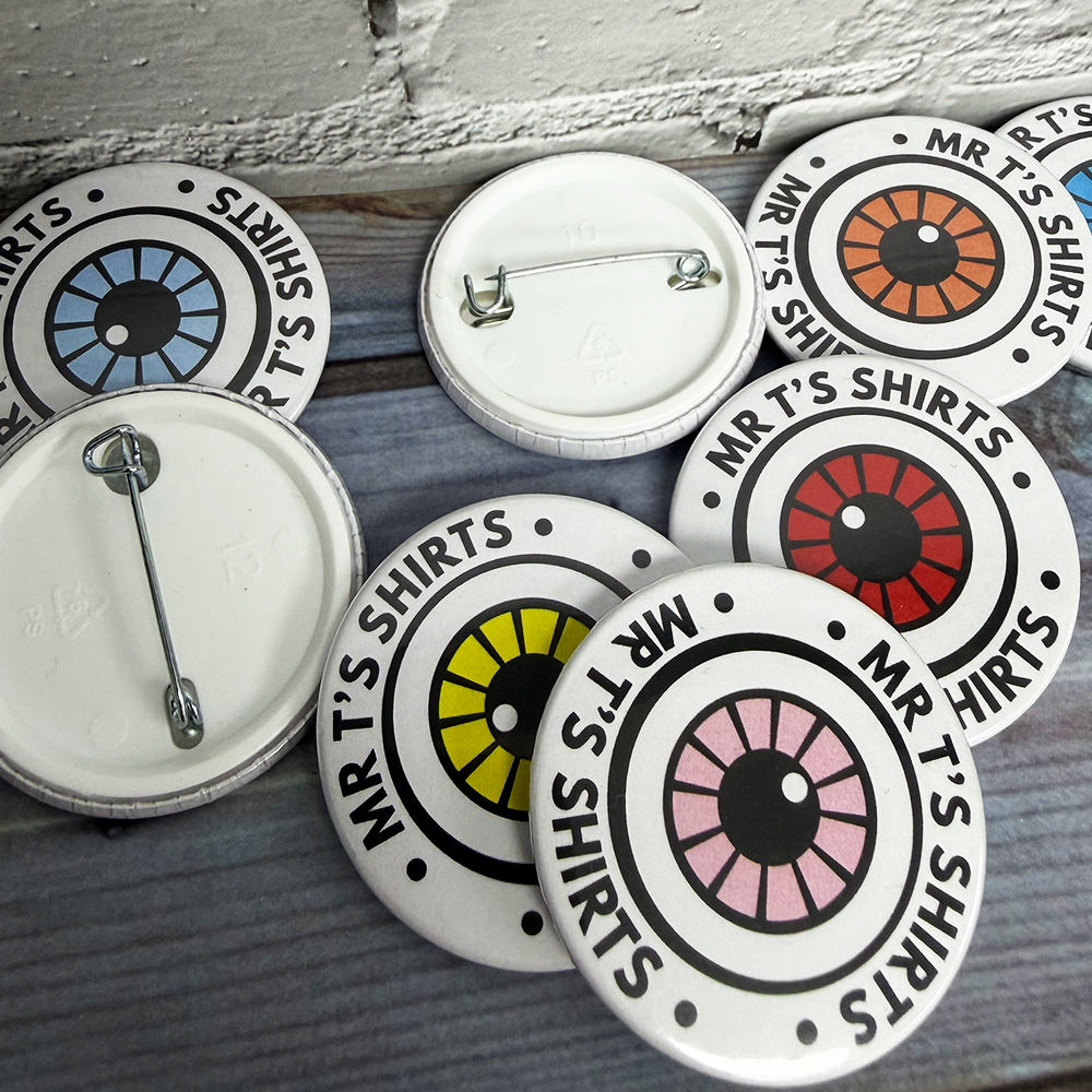 38mm plastic custom badges