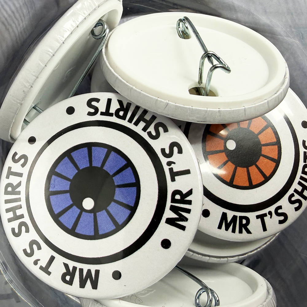 38mm plastic custom badges
