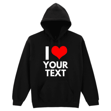 Adults Custom I Heart Hoodie