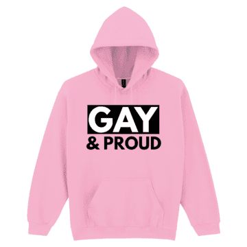 Adults Gay and Proud Hoodie