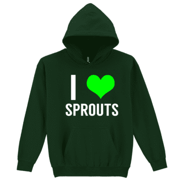 Kids I Love Sprouts Christmas Hoodie