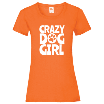 Ladies Crazy Dog Girl Tshirt
