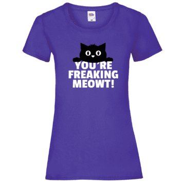 Ladies Freaking Meowt Cat Halloween Tshirt