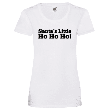Ladies Santa's Little Ho Ho Ho Tshirt