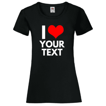 Ladies Custom I Heart Tshirt