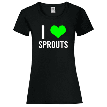 Ladies I Love Sprouts Christmas Tshirt