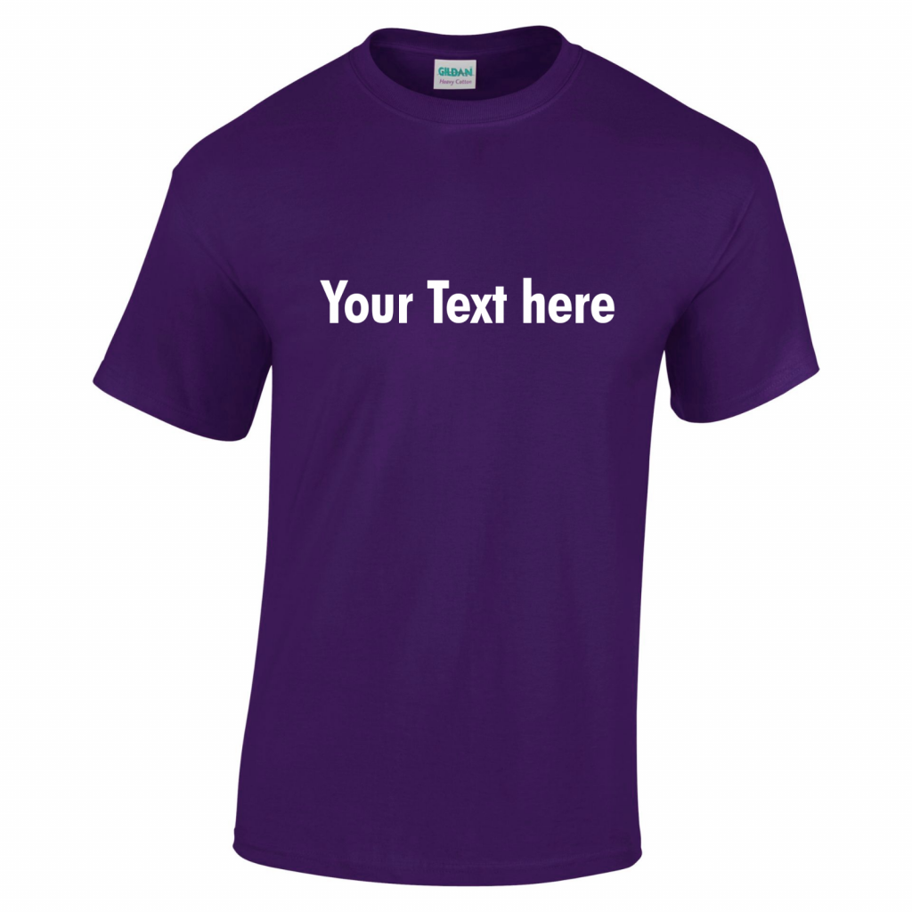 Mens Custom Text Tshirt - Personalised Print Tshirt - Text Printed