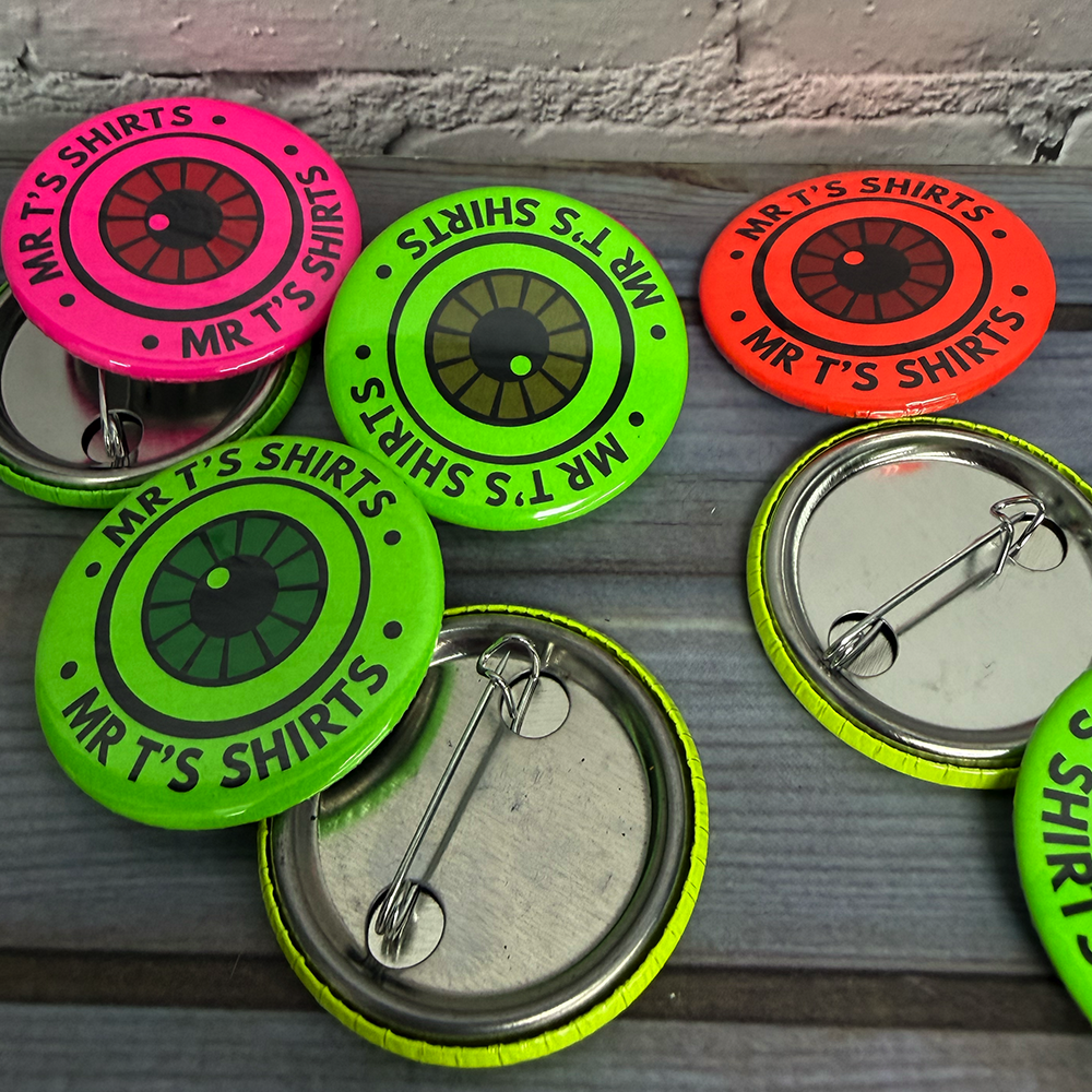 38mm neon badges