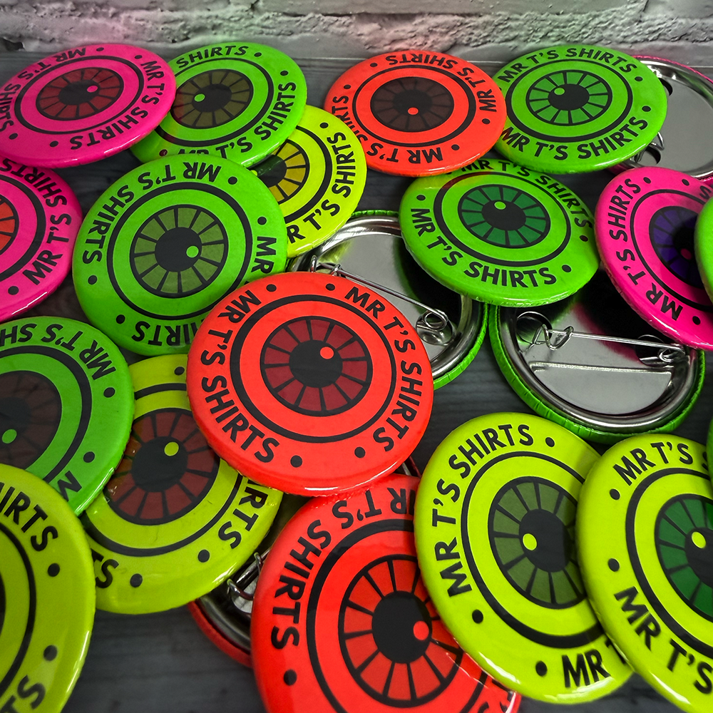 38mm neon badges