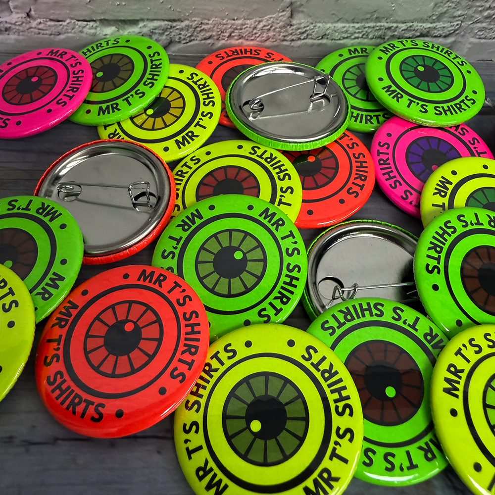 38mm neon badges