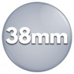 38mm Plastic Back Metal Pin Badge - Standard Print +£0.50