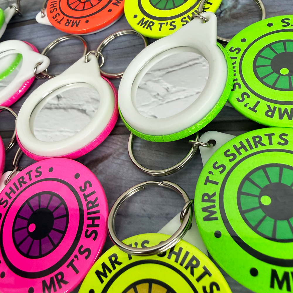 44mm custom keyring mirror