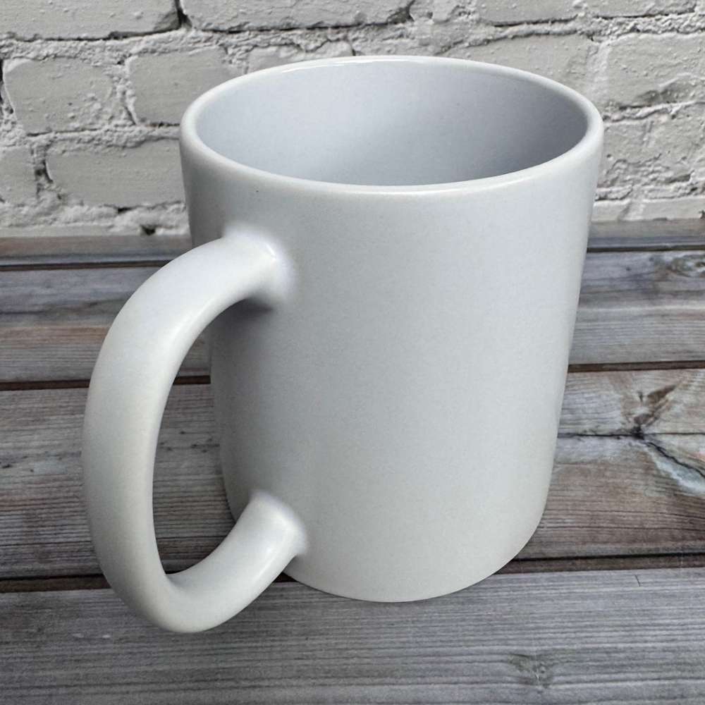 matte white custom printed mug