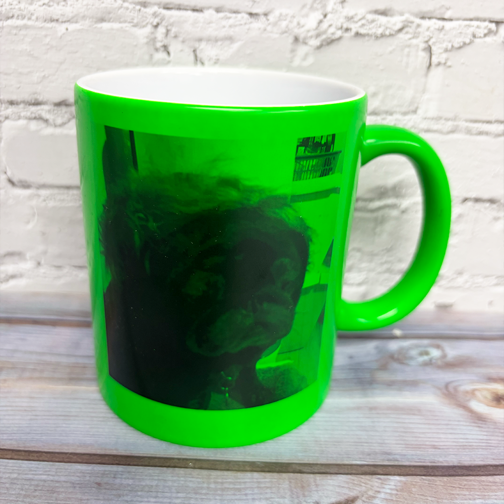 neon green mug