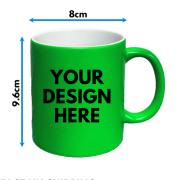 custom printed neon mugs