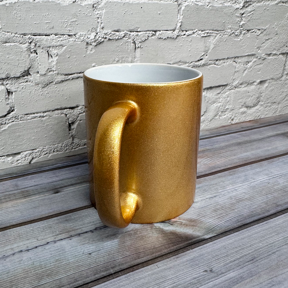 custom printed metallic mug