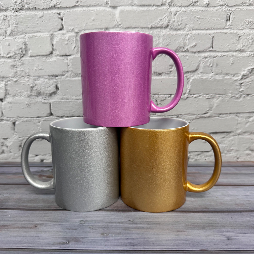 shiny mug pink custom mug