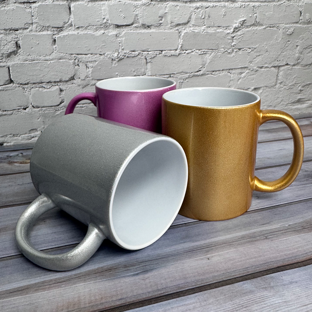 shiny mug pink custom mug