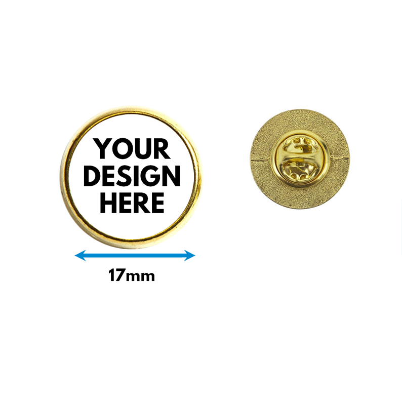 17mm Round Lapel Pin Badge - Custom Printed - Image 2