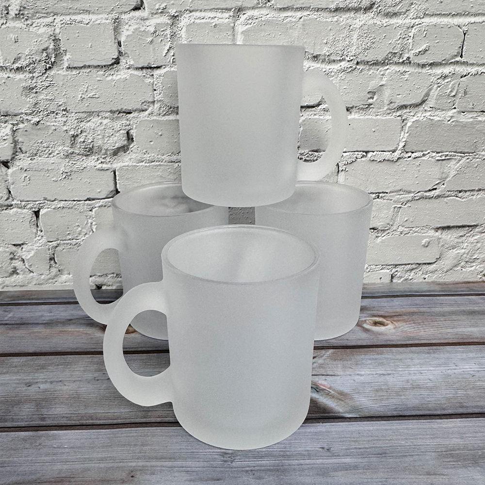 custom printed frosted glass custom mug