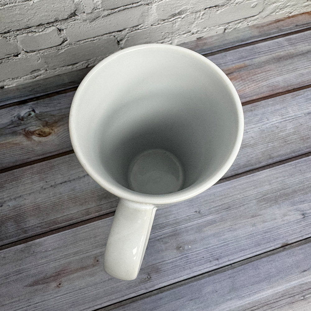 large white latte mug