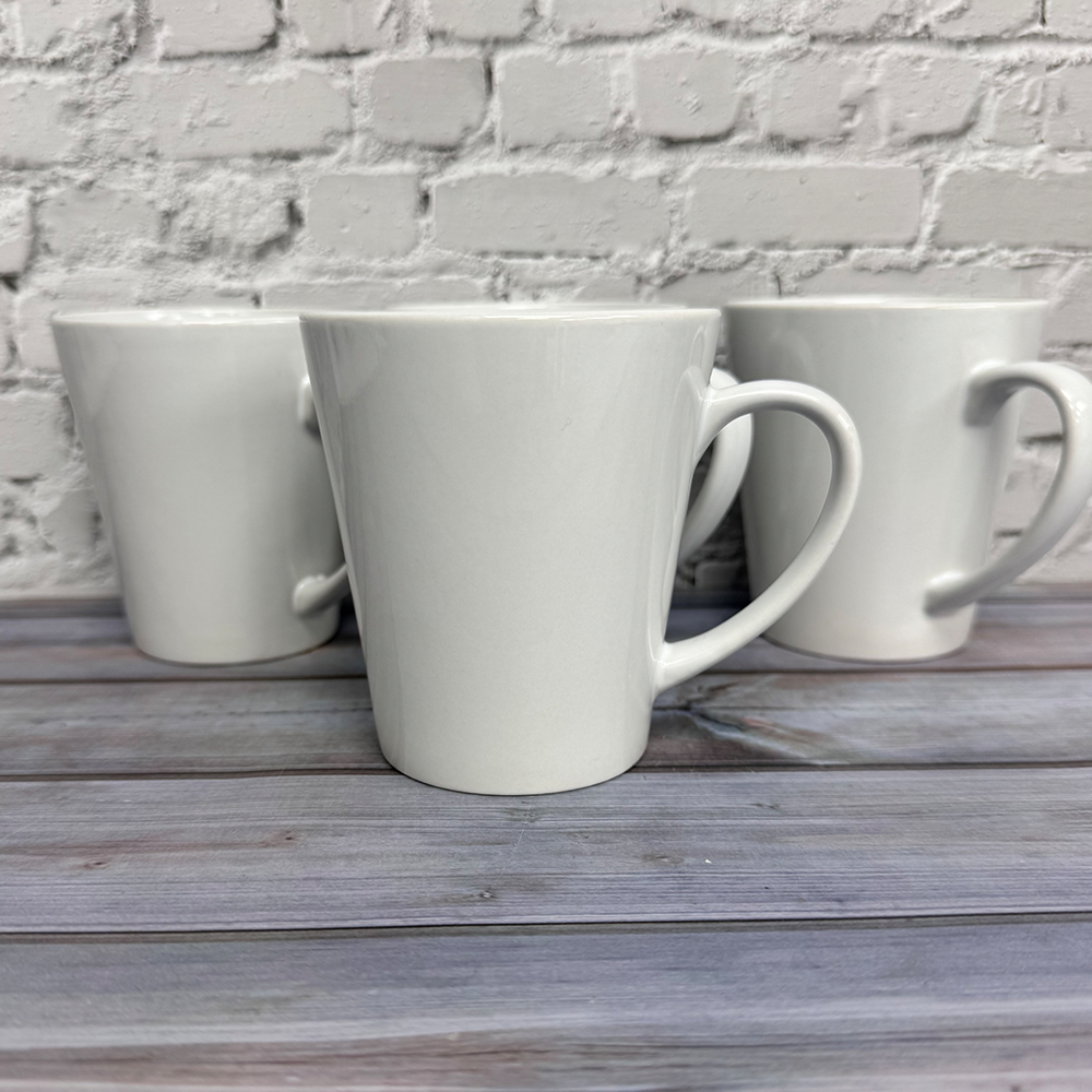 small white mugs 12oz