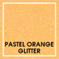 Pastel Orange Glitter Print