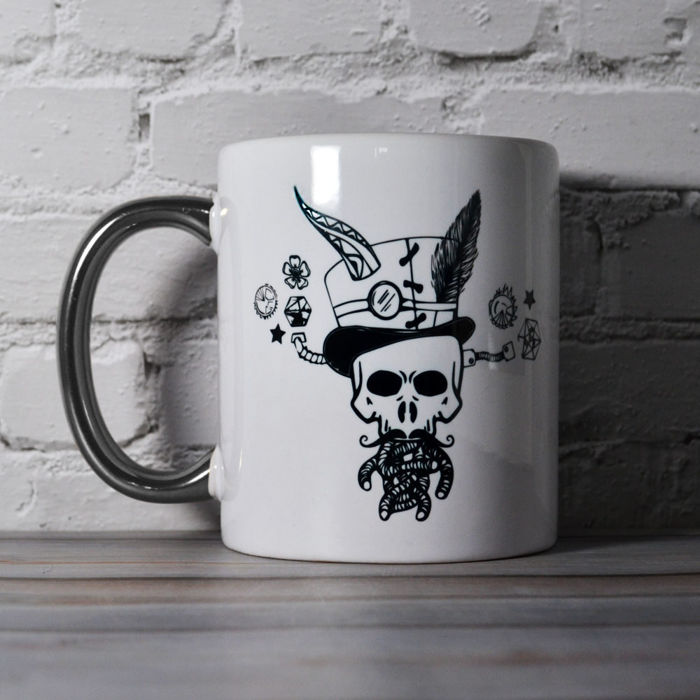 custom printed chrome mugs