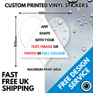 100mm Printed Vinyl Stickers