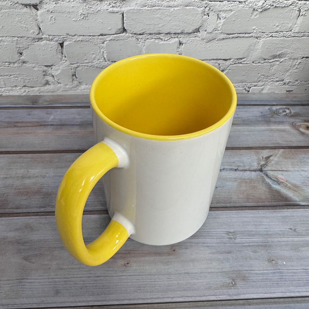 YELLOW PRINTED MUG