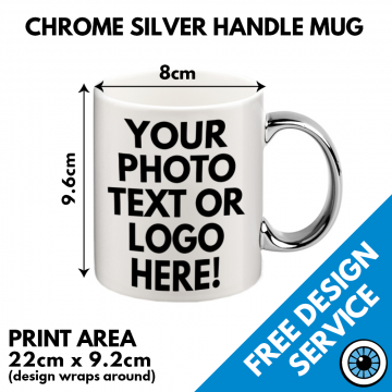 Silver Handle Custom Mugs