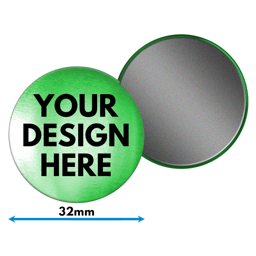 32mm magnets metallic