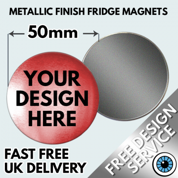 50mm Custom Metallic Fridge Magnets