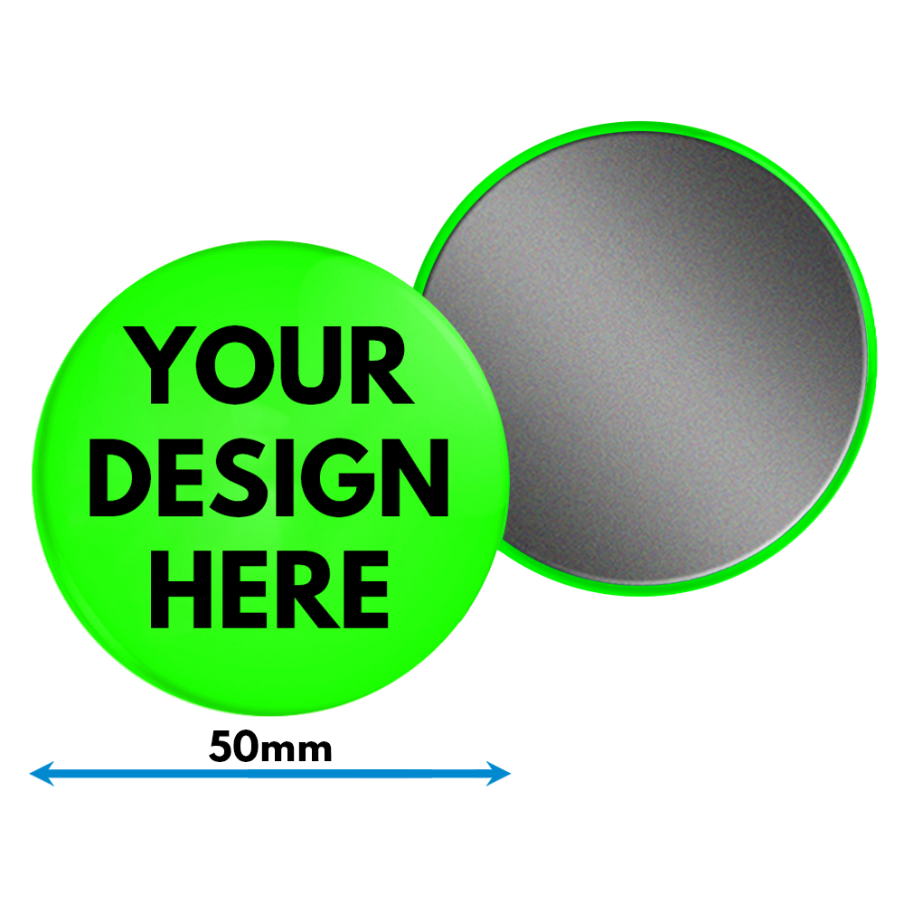50mm Custom Neon Fridge Magnets
