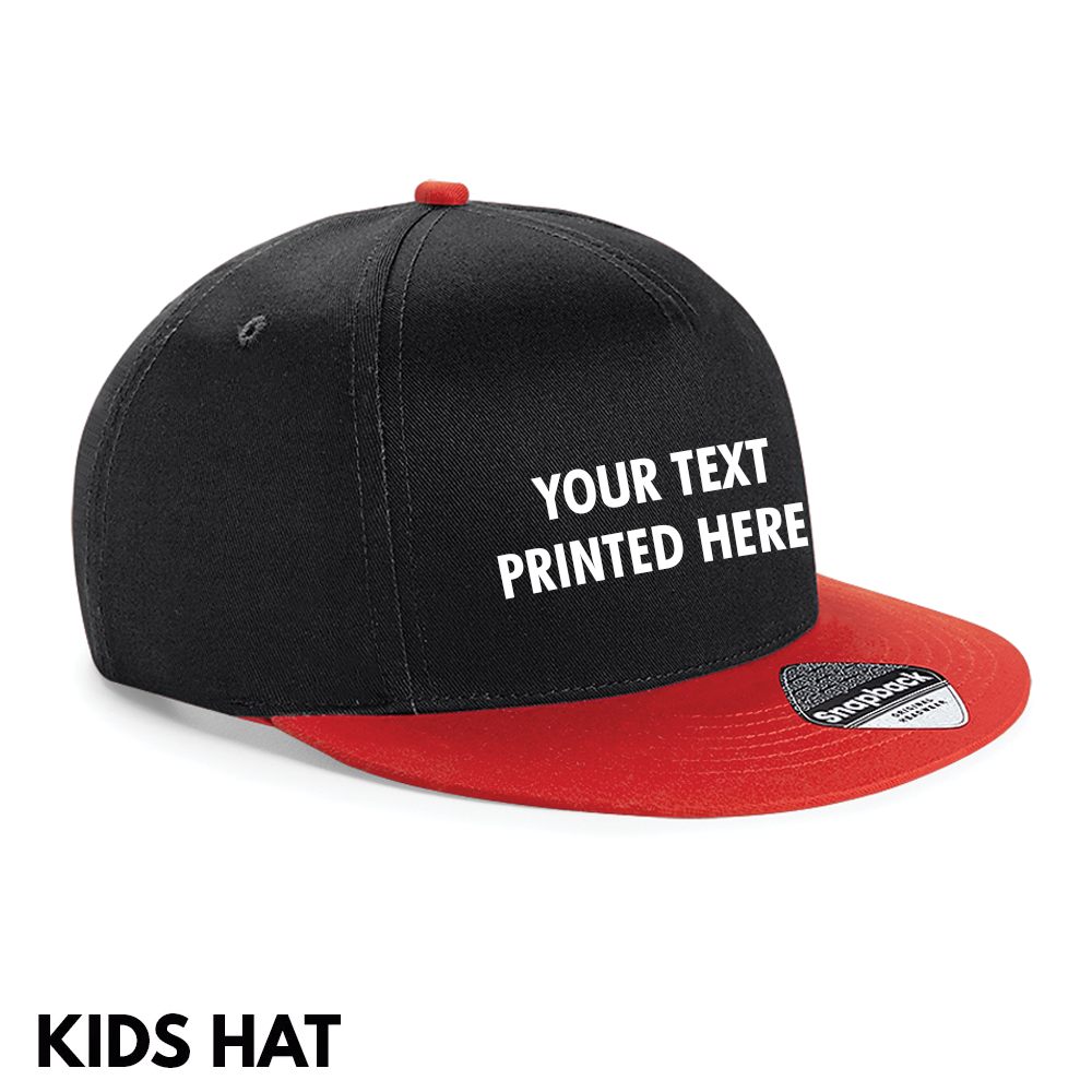 Kids Text Rapper Cap - Custom Printed