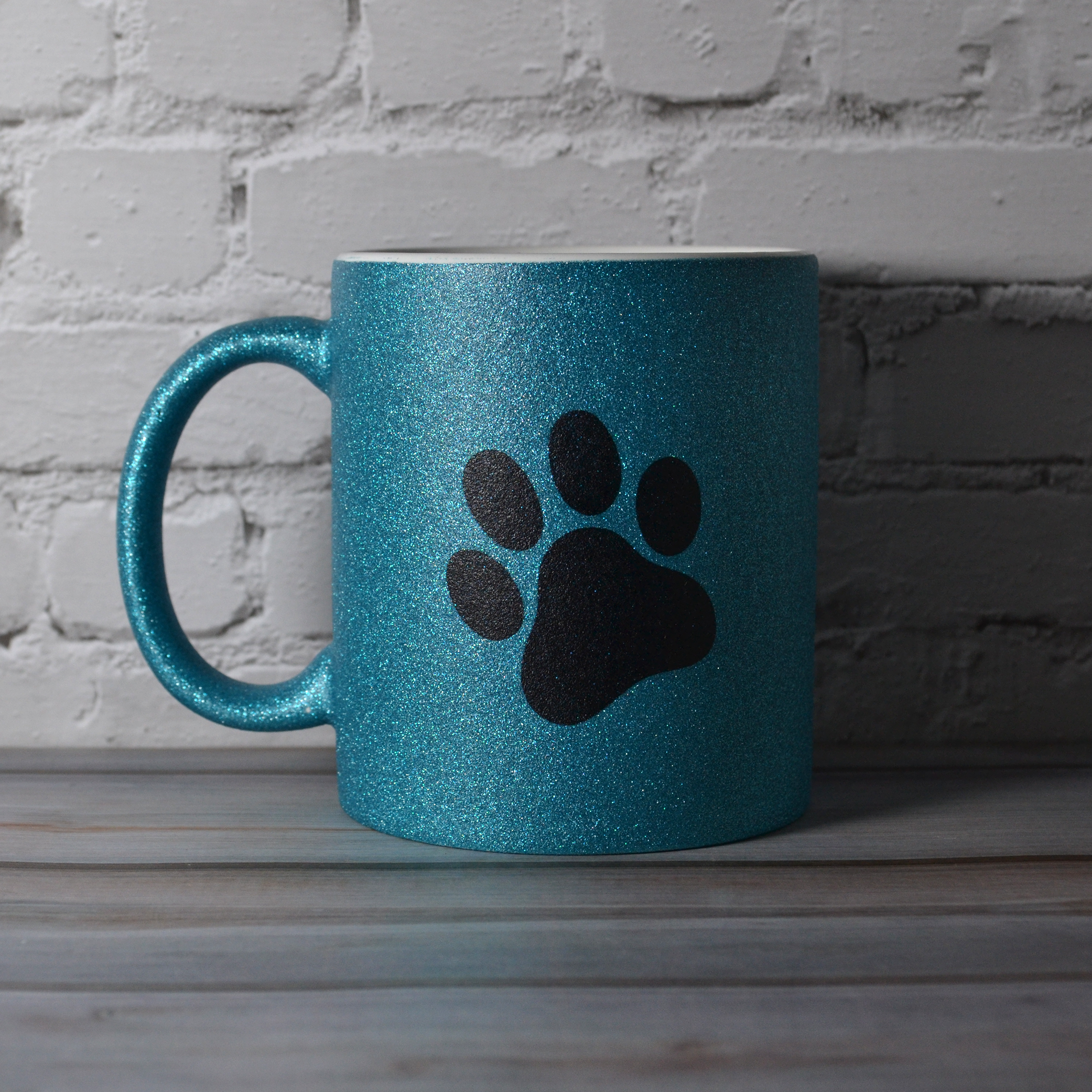 Blue Glitter Mug