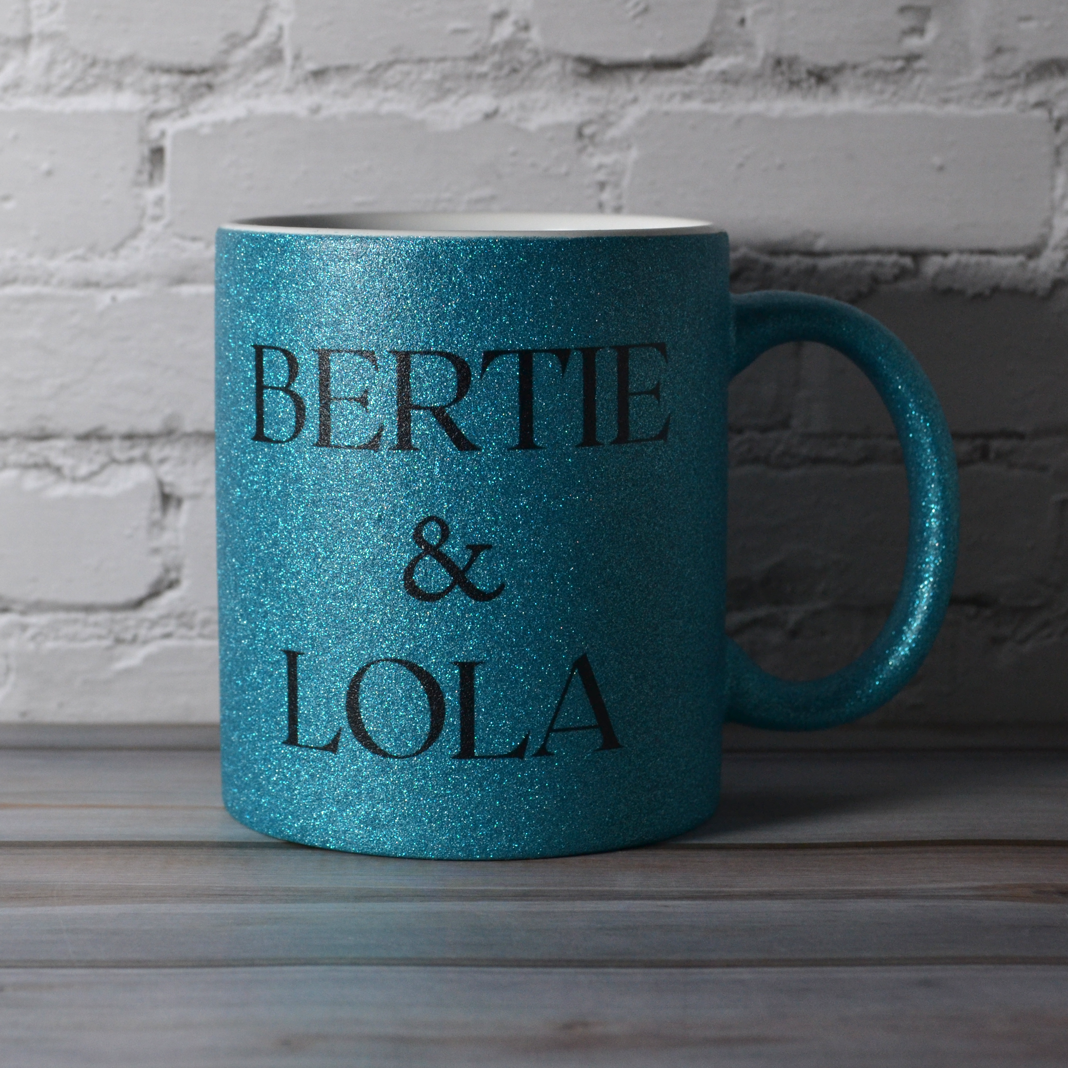 Blue Glitter Mug
