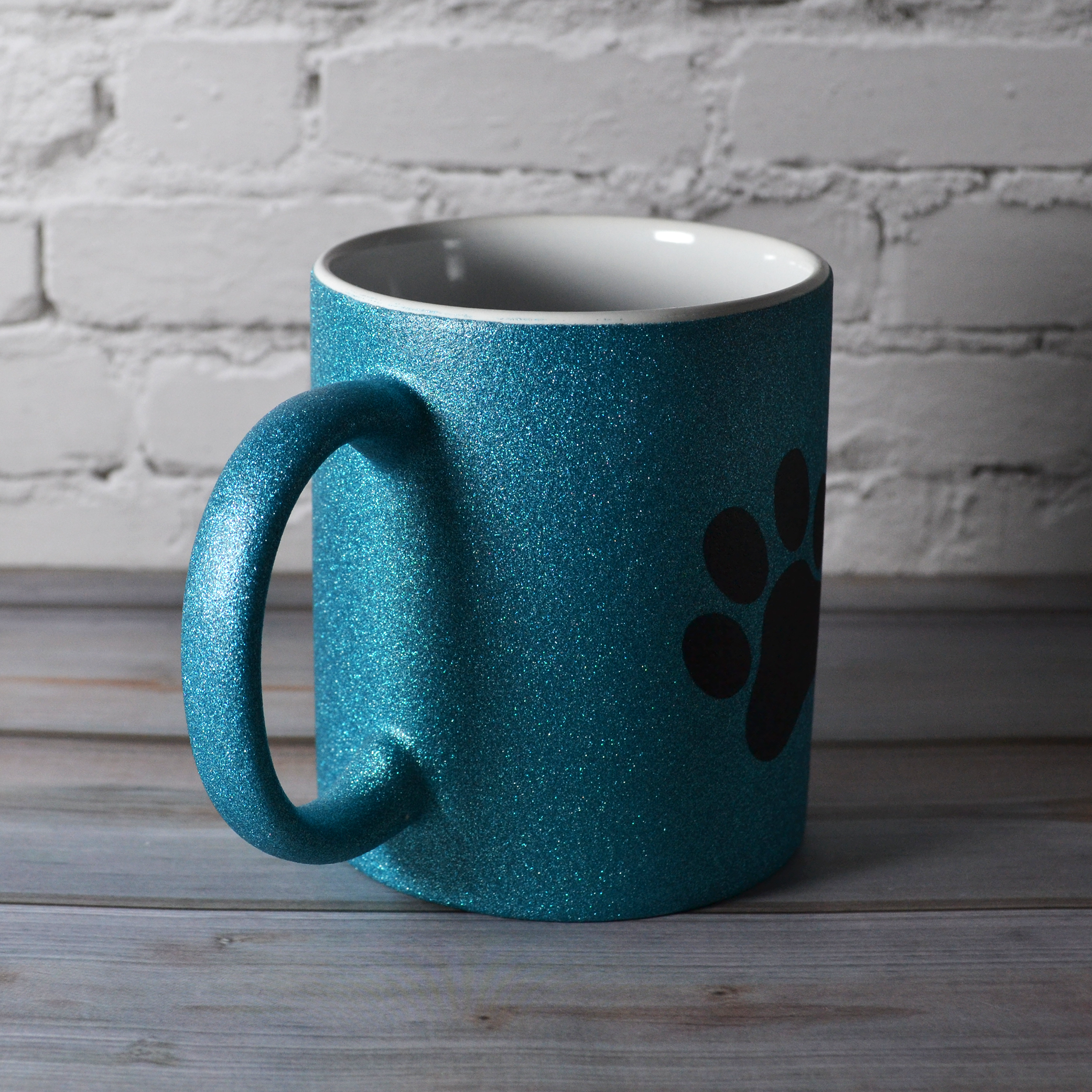 Blue Glitter Mug