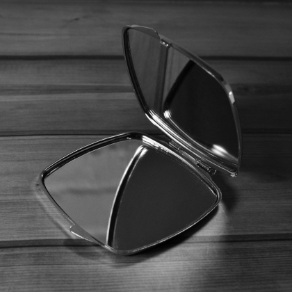 Silver Square Custom Compact Mirrors