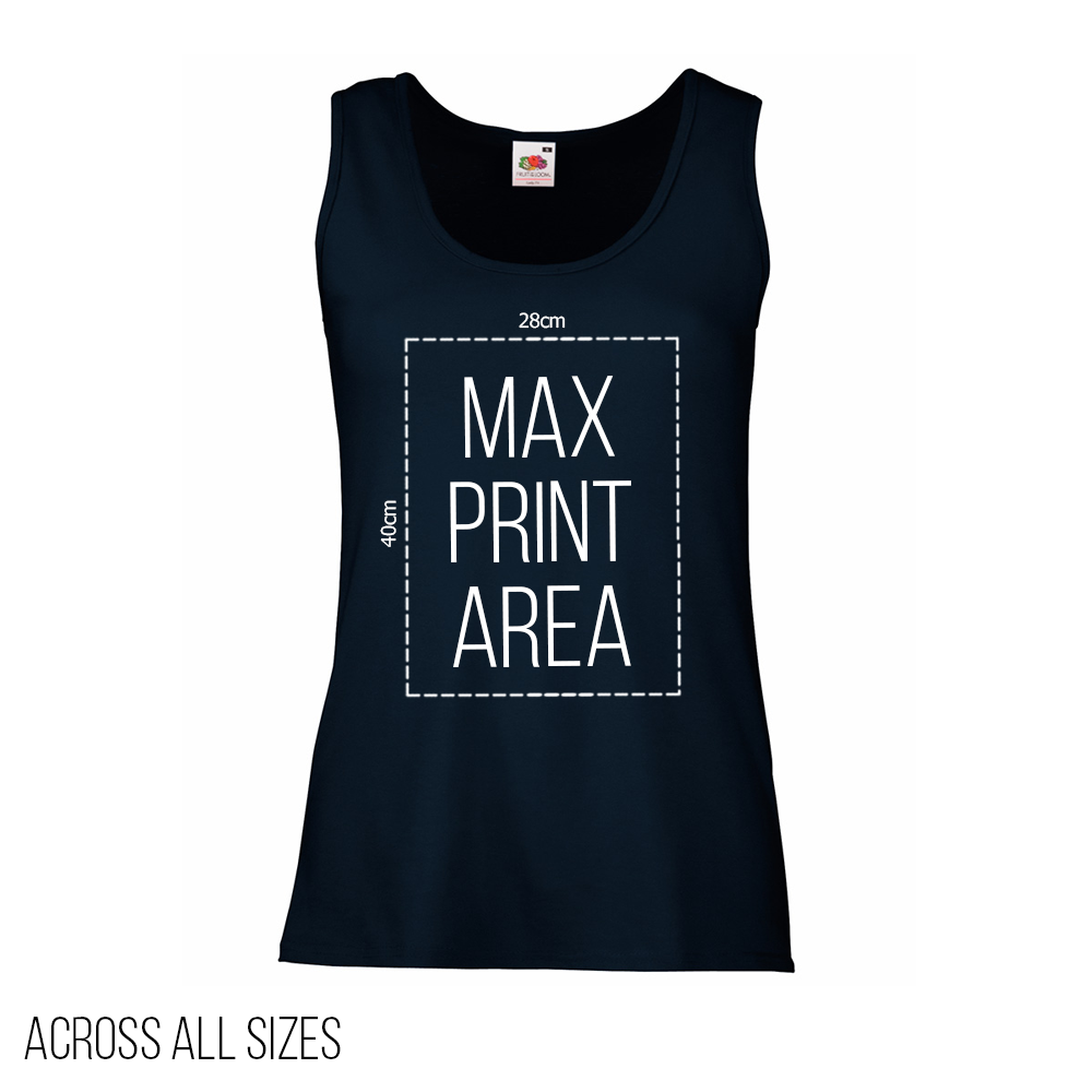 Ladies Custom Screen Printed Vests - Fruit of the Loom - Image 2