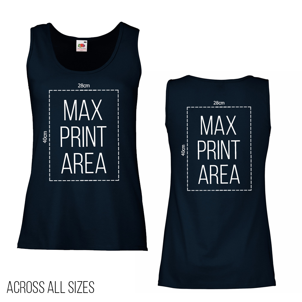 Ladies Custom Screen Printed Vests - Double Sided Print - Gildan - Image 2