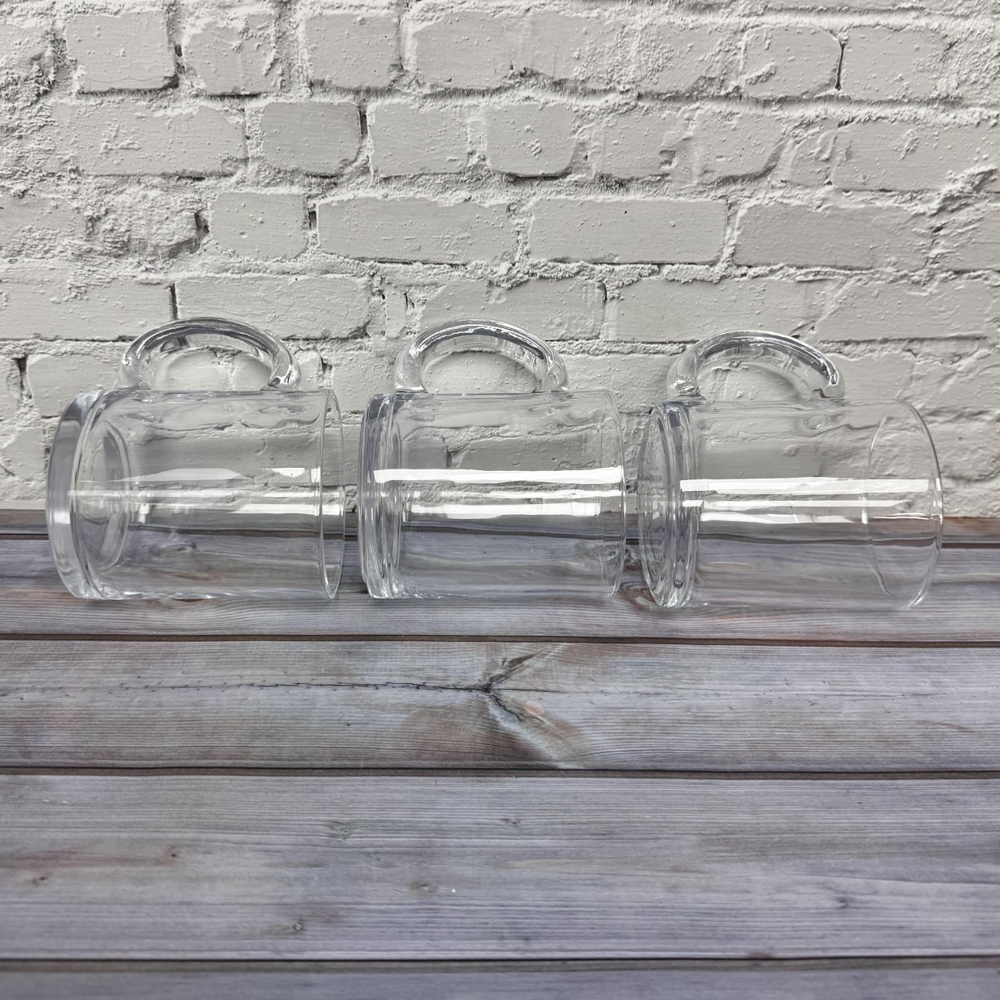 custom printed clear glass mug