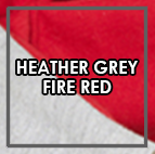 Heather Grey / Fire Red