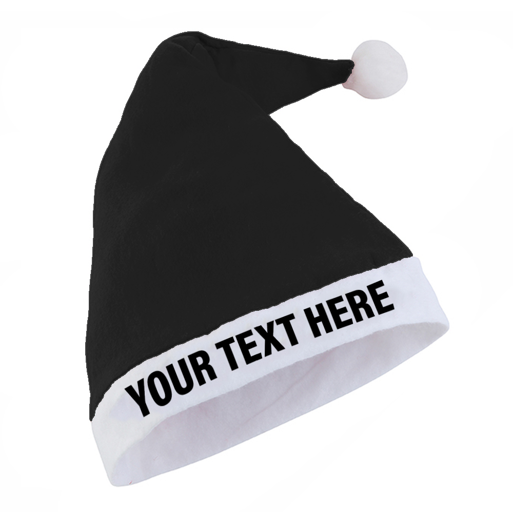 BLACK SANTA HAT