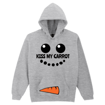 Adults Kiss My Carrot Christmas Hoodie