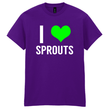 Mens I Love Sprouts Christmas Tshirt