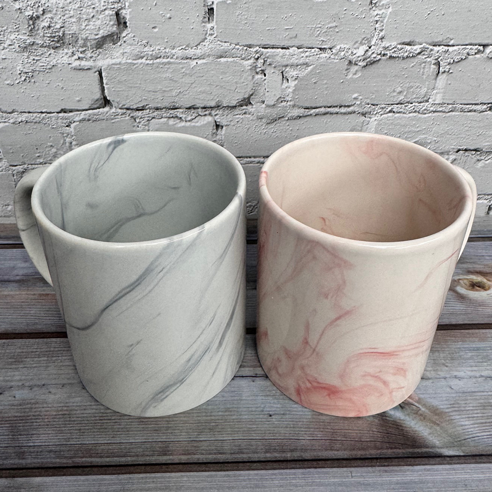 custom printed marble mug